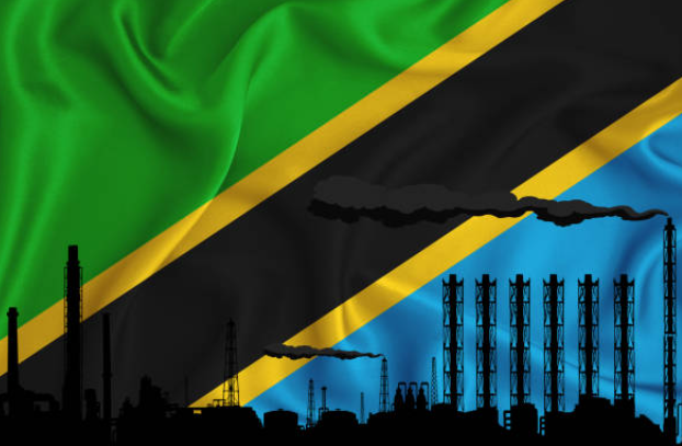 Textile factory or a busy industrial area in Tanzania